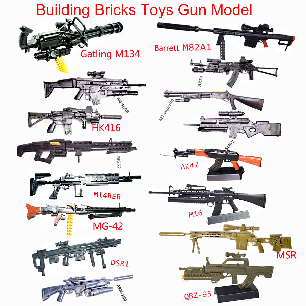 Model Kit Weapons - Modellino di Fucile in Scala 1:6